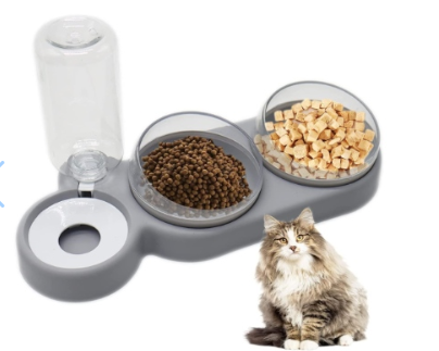 Comedero automático 2 en 1 para gatos
