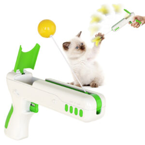 Caña con pluma y bola para gatos