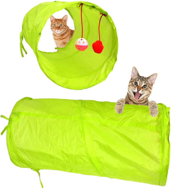Túnel plegable interactivo para gatos