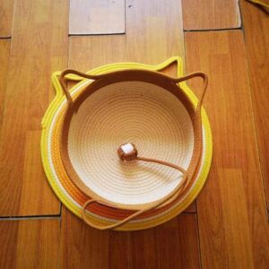 Cama tejida de algodón para gatos (grande)