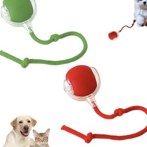 Pelota interactiva con cola para gatos