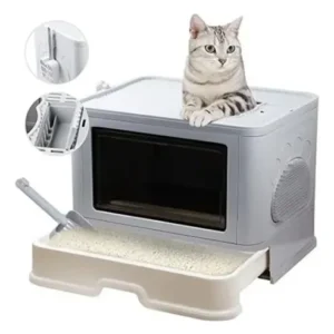 Arenero cerrado para gatos con tapa ventilada